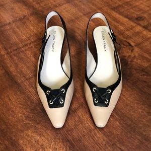 ELLEN TRACY  Kitten heel slingbacks Size 8